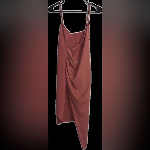 Vintage desert orange spaghetti strap top asymmetric fit ruffled back MIND CODE! - Picture 2 of 15